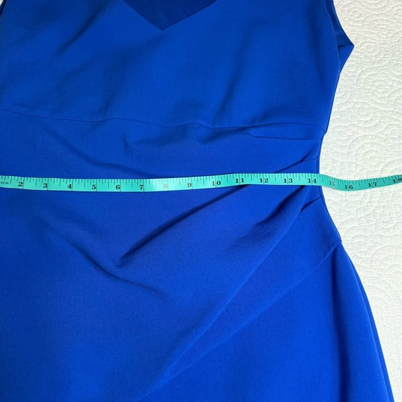 Diane Von Furstenberg Blue Ruched Sheath Midi Dress - Picture 8 of 12